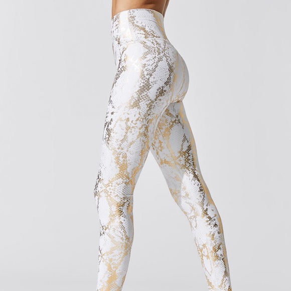 Carbon38 Pants - Metallic snake print leggings